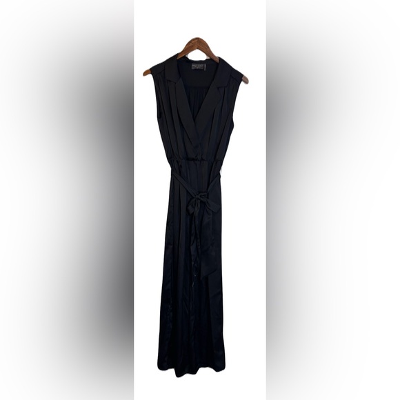 Dress Forum Black Satin Jumpsuit | Evening NYE - Picture 4 of 6